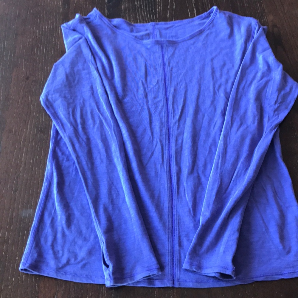 Lululemon dri fit long sleeve purple workout